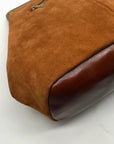 Patricia Nash Brown Suede Framed Shoulder Bag