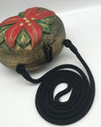 Timmy Woods Handcrafted Arcadia Wood Christmas Poinsettia Crossbody