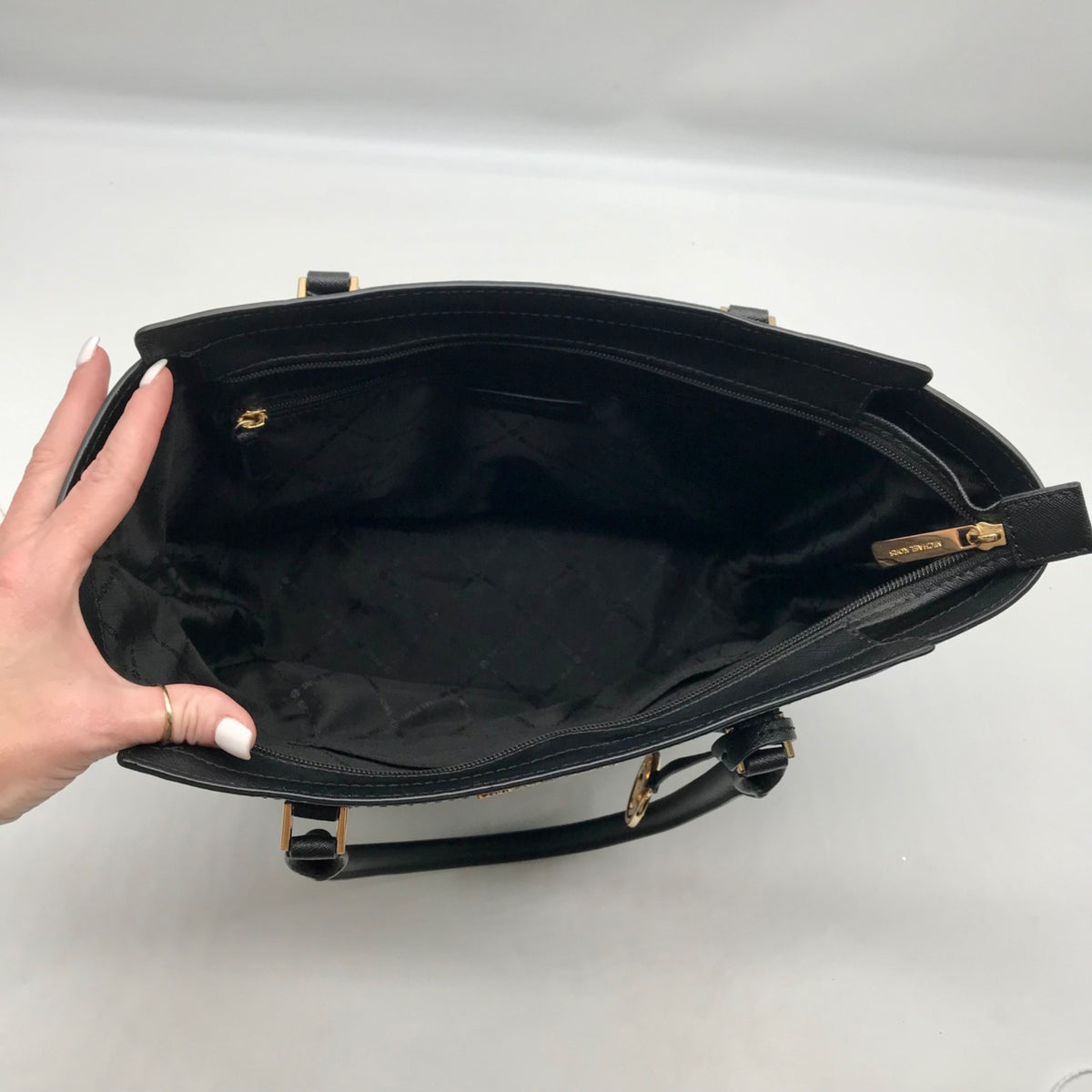 Michael Kors Black Ayden Leather Tote Bag