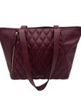 Vera Bradley Burgundy Quilted Leather Tote Bag