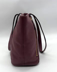 Vera Bradley Burgundy Quilted Leather Tote Bag