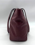 Vera Bradley Burgundy Quilted Leather Tote Bag