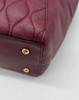 Vera Bradley Burgundy Quilted Leather Tote Bag