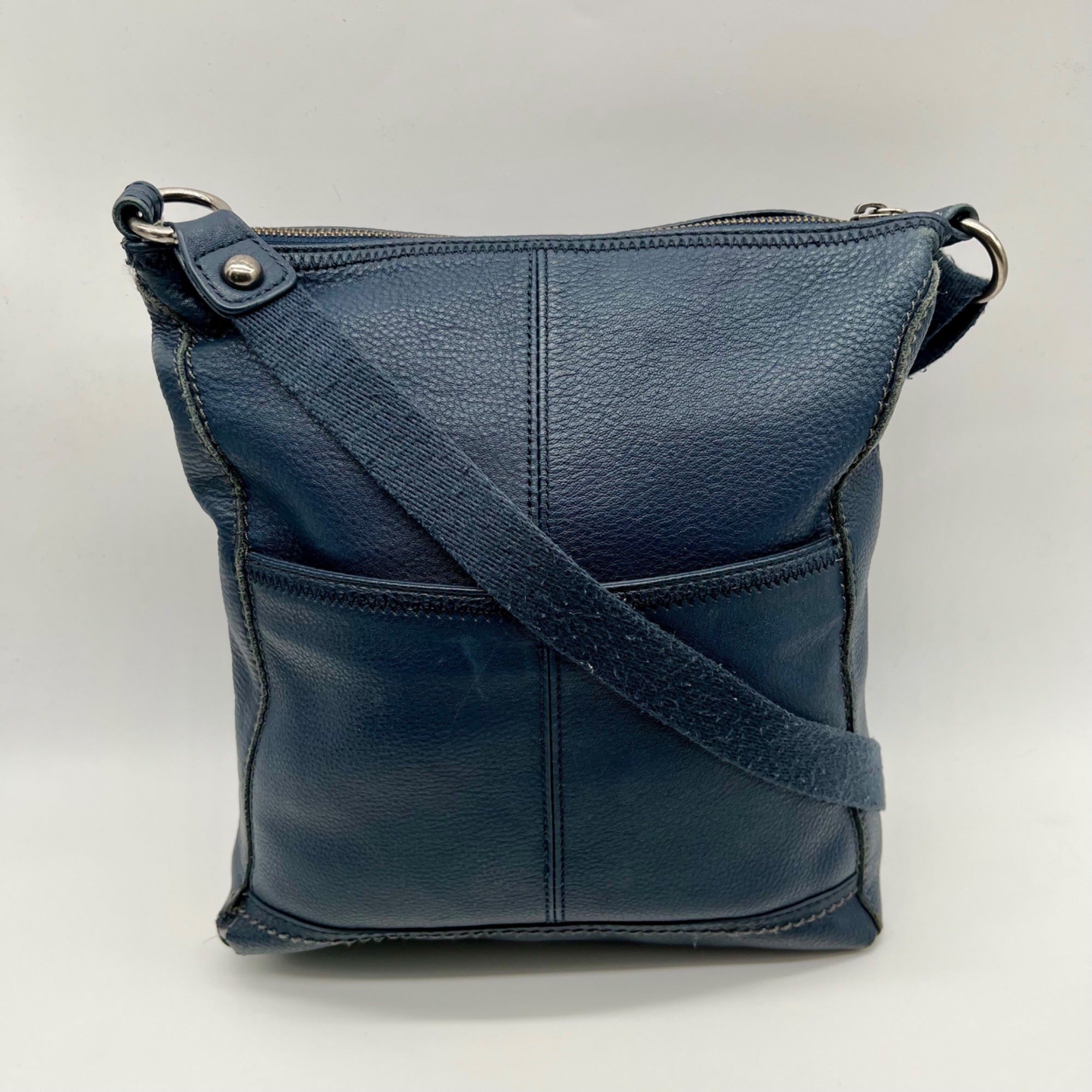 The Sak Blue Leather Crossbody Bag