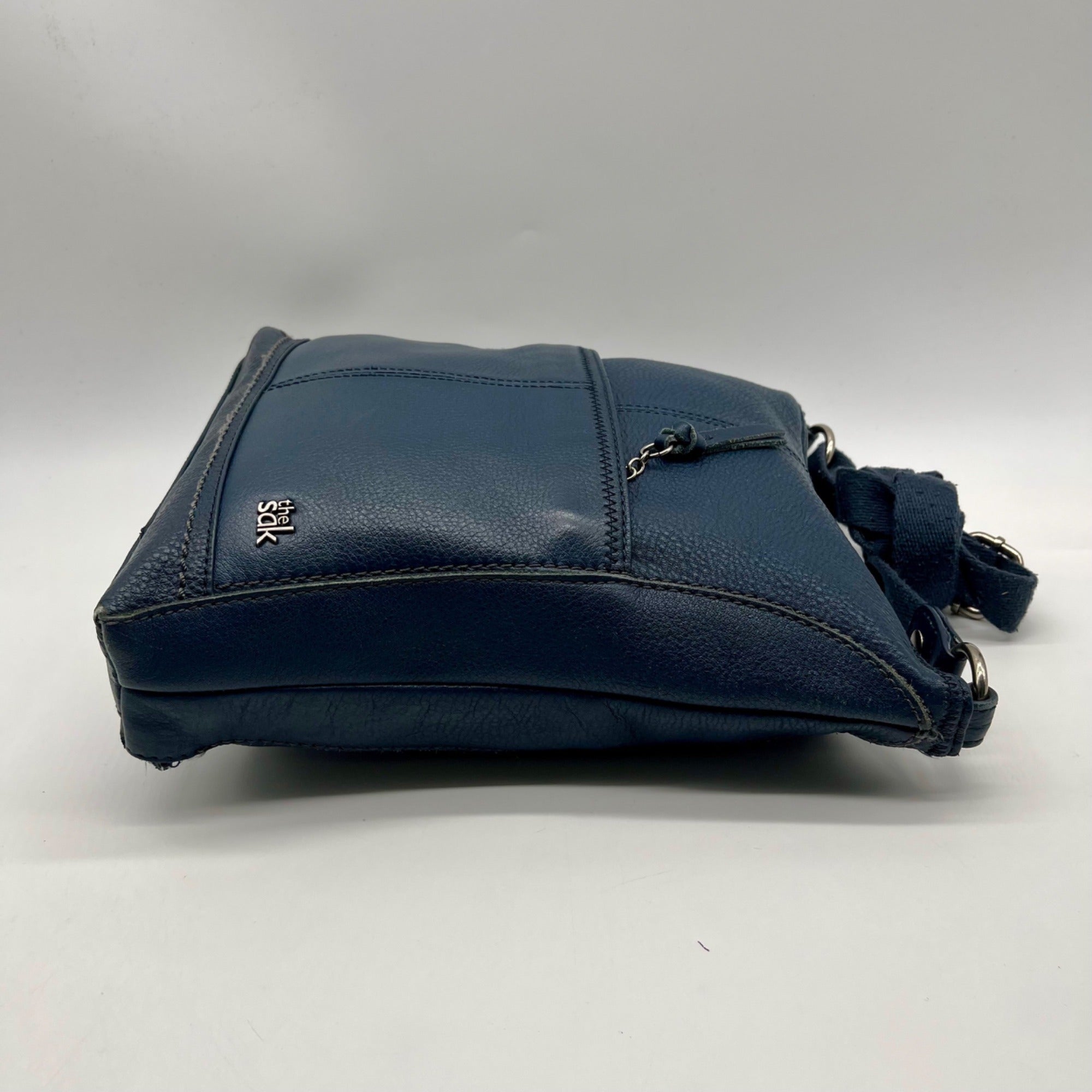 The Sak Blue Leather Crossbody Bag