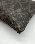 Michael Kors Brown Coated Canvas Monogram Chain Belt Bag