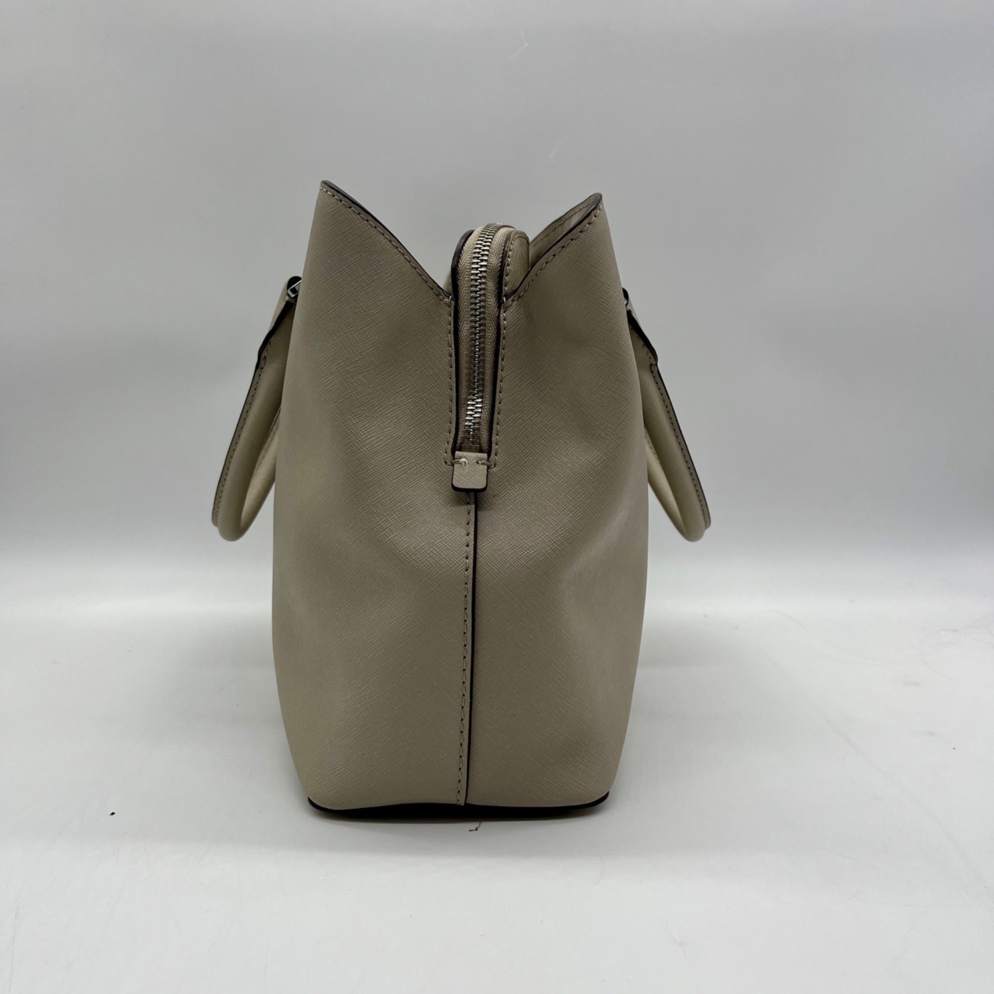 Michael Kors Gray Saffiano Leather Savannah Satchel Bag