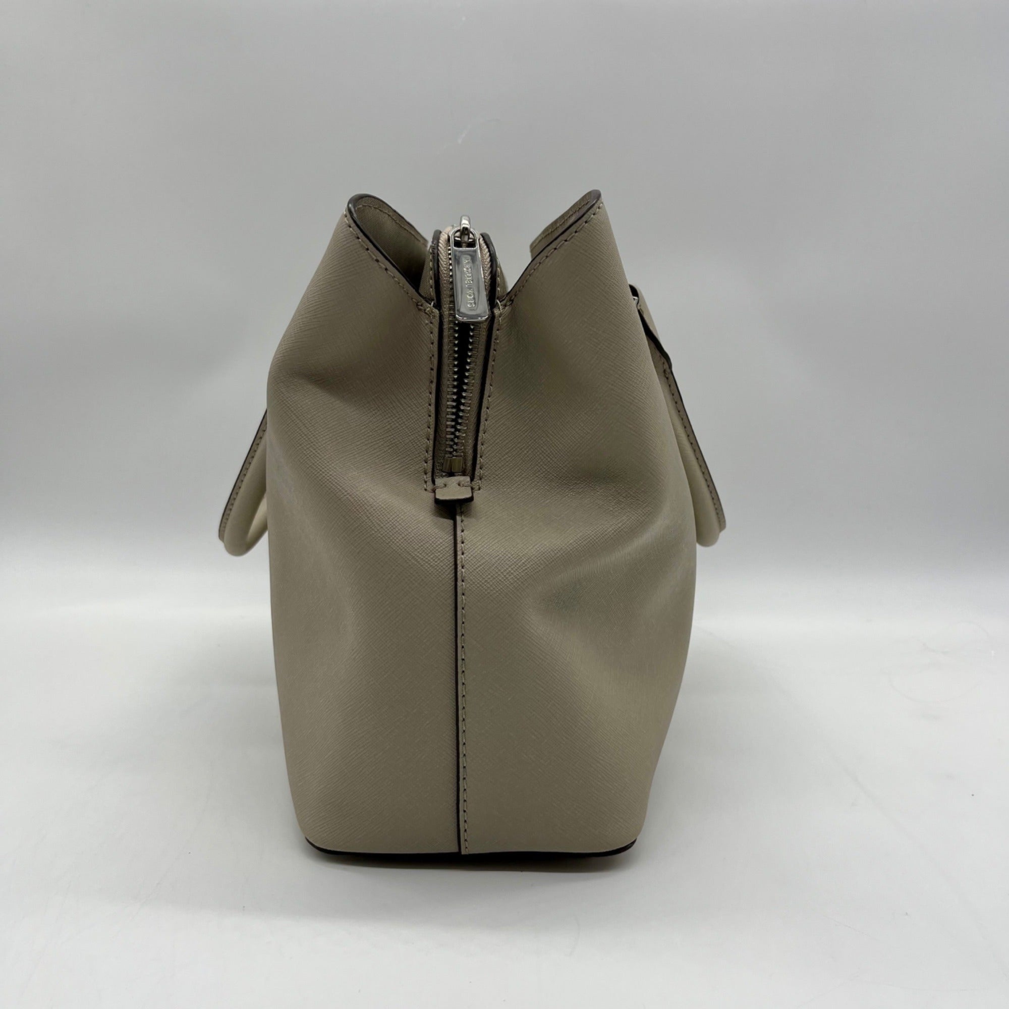 Michael Kors Gray Saffiano Leather Savannah Satchel Bag