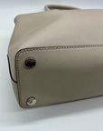 Michael Kors Gray Saffiano Leather Savannah Satchel Bag