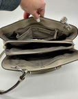 Michael Kors Gray Saffiano Leather Savannah Satchel Bag