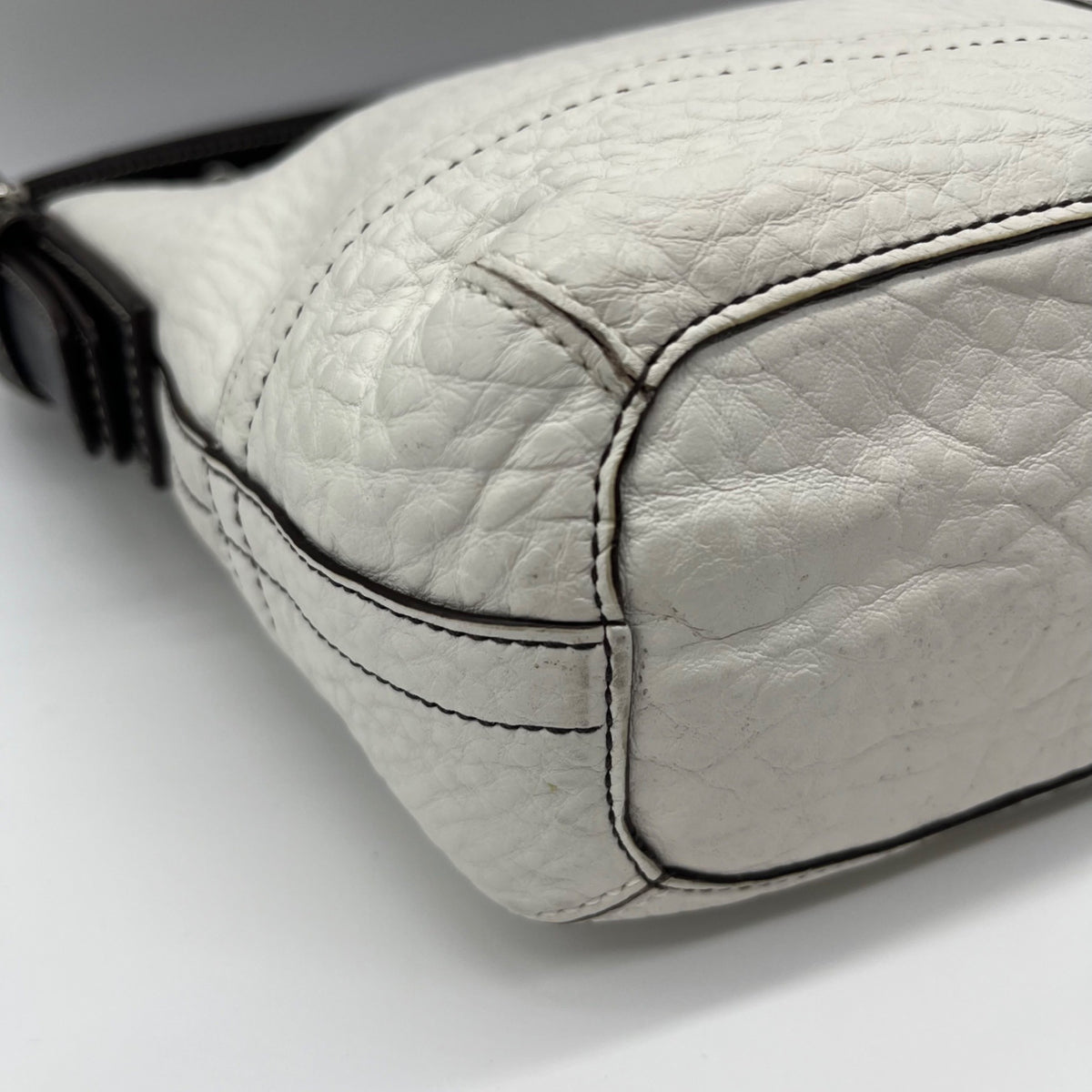 Coach White Vintage Leather Soho Pebbled Hobo Shoulder Bag