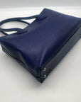 Furla Notturno Deep Blue Saffiano Leather Martha Tote