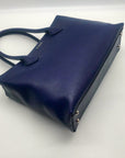 Furla Notturno Deep Blue Saffiano Leather Martha Tote