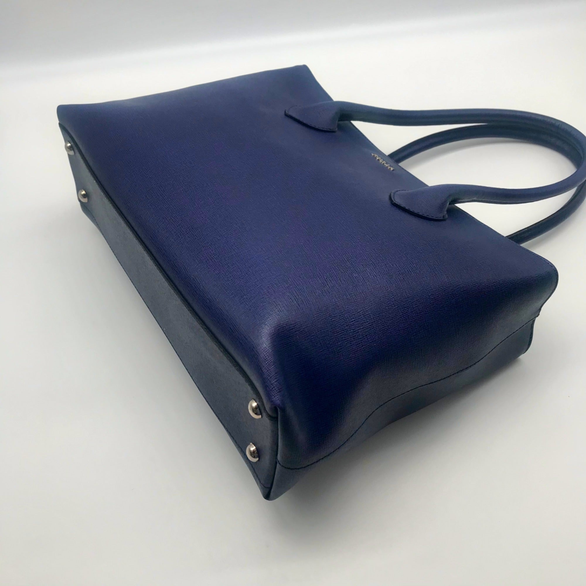 Furla Notturno Deep Blue Saffiano Leather Martha Tote