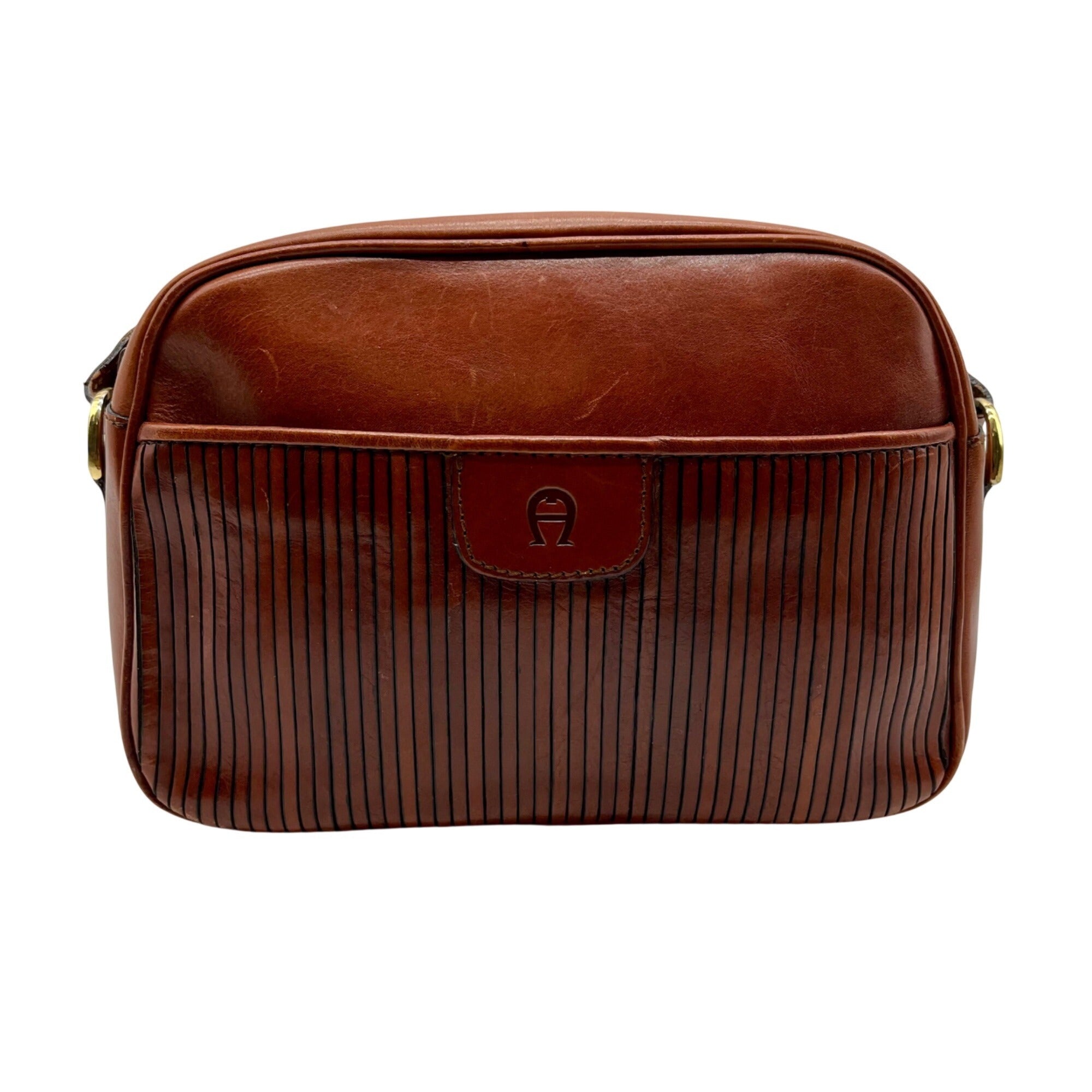 Etienne Aigner Brown Leather Crossbody Bag
