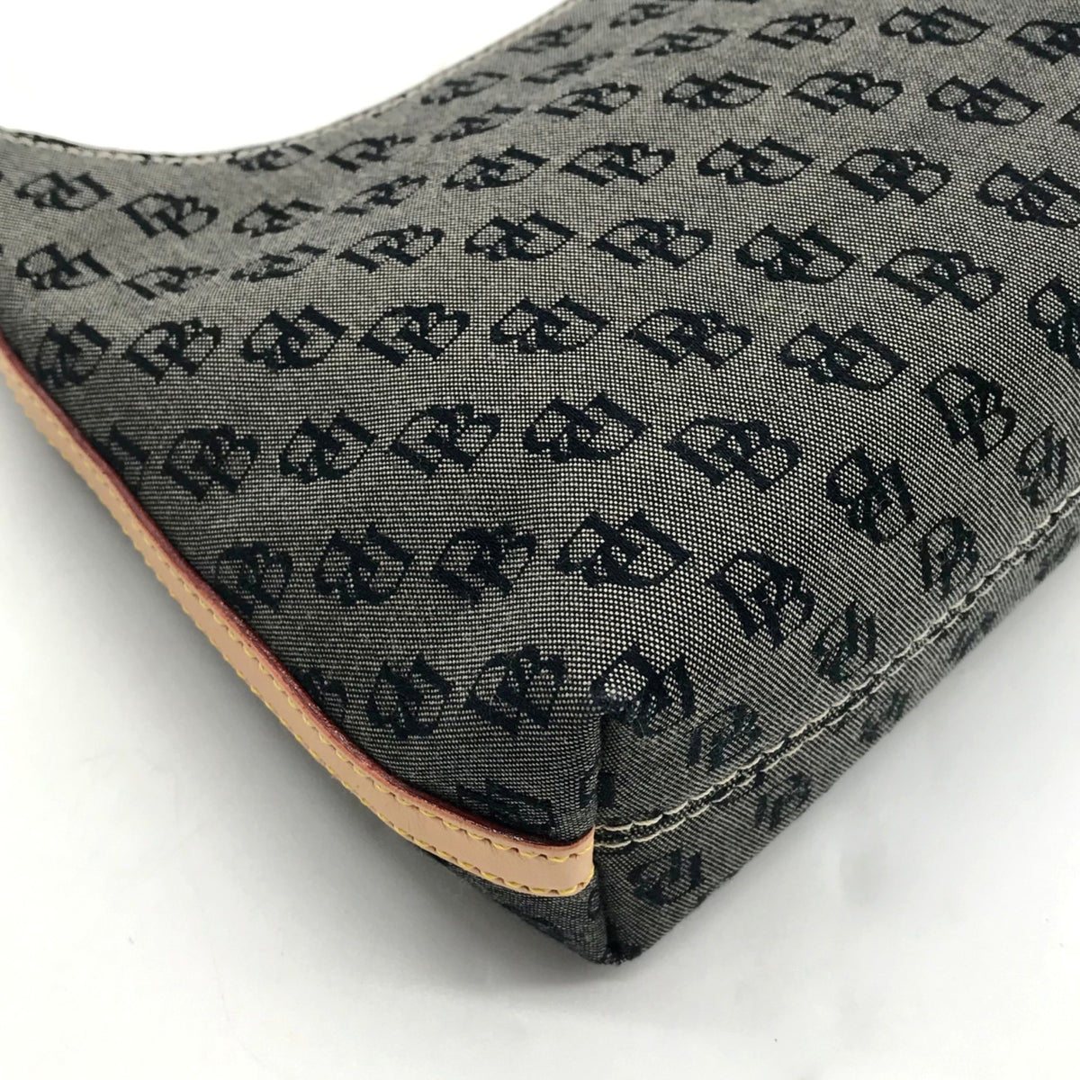 Dooney &amp; Bourke Grey Signature Canvas Hobo Shoulder Bag
