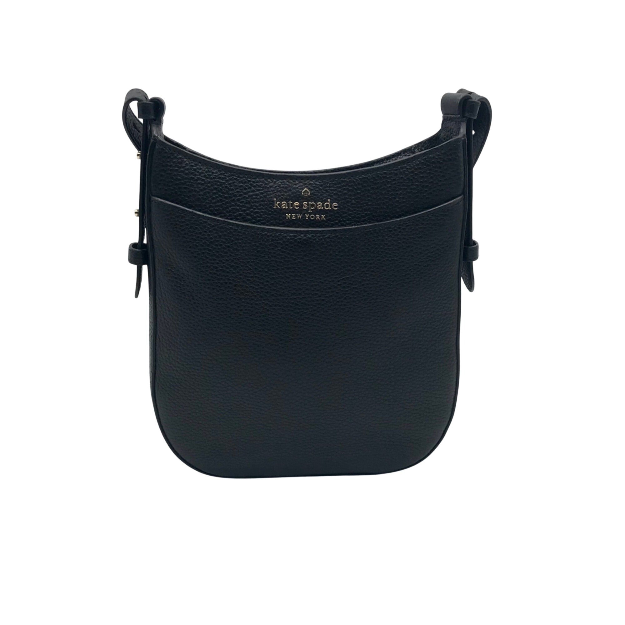 Kate Spade Black Pebbled Leather Leila North South  Crossbody Bag
