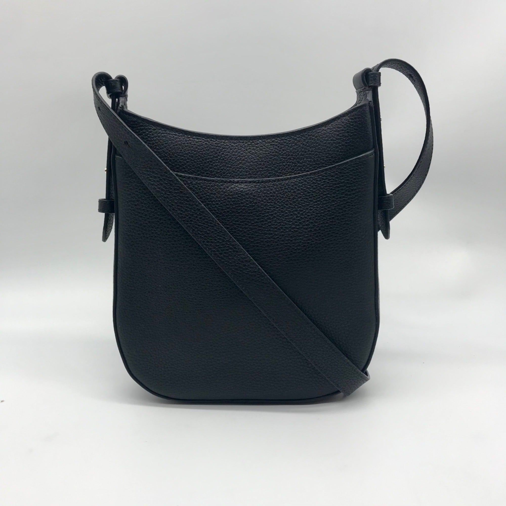 Kate Spade Black Pebbled Leather Leila North South  Crossbody Bag