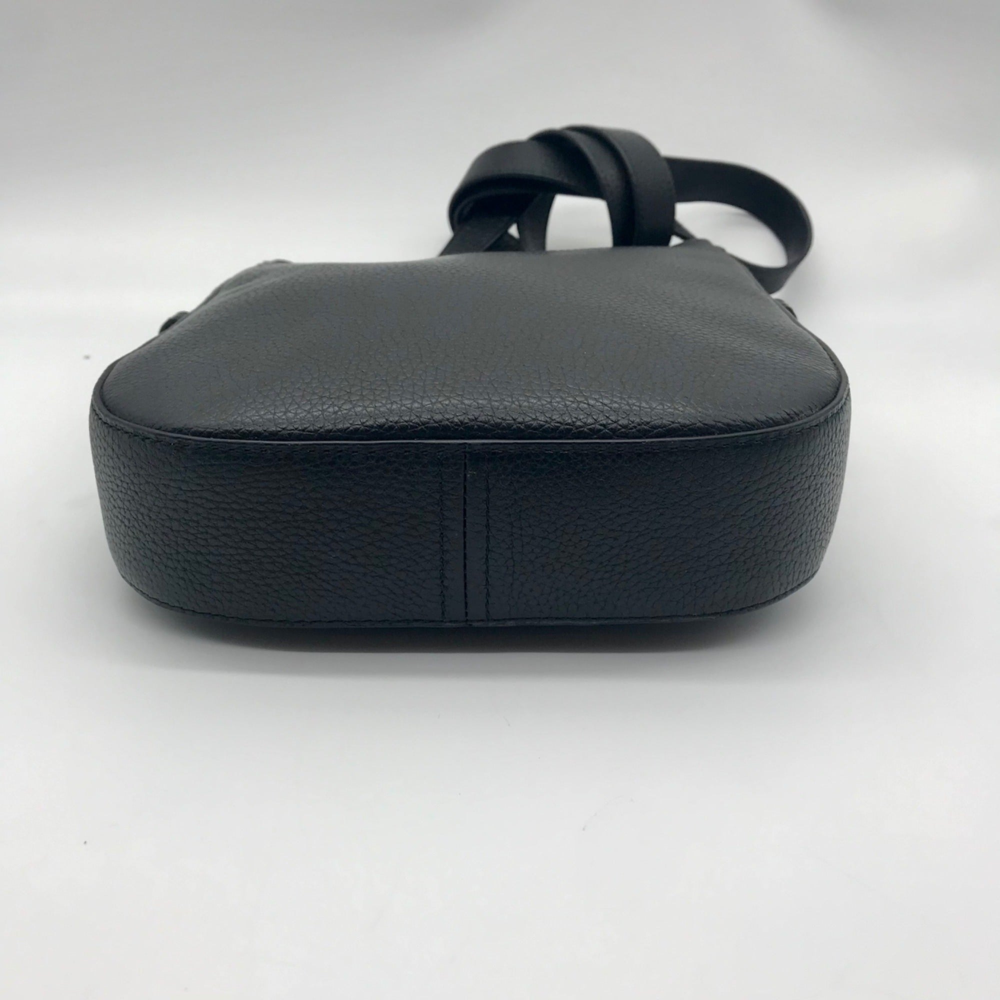 Kate Spade Black Pebbled Leather Leila North South  Crossbody Bag