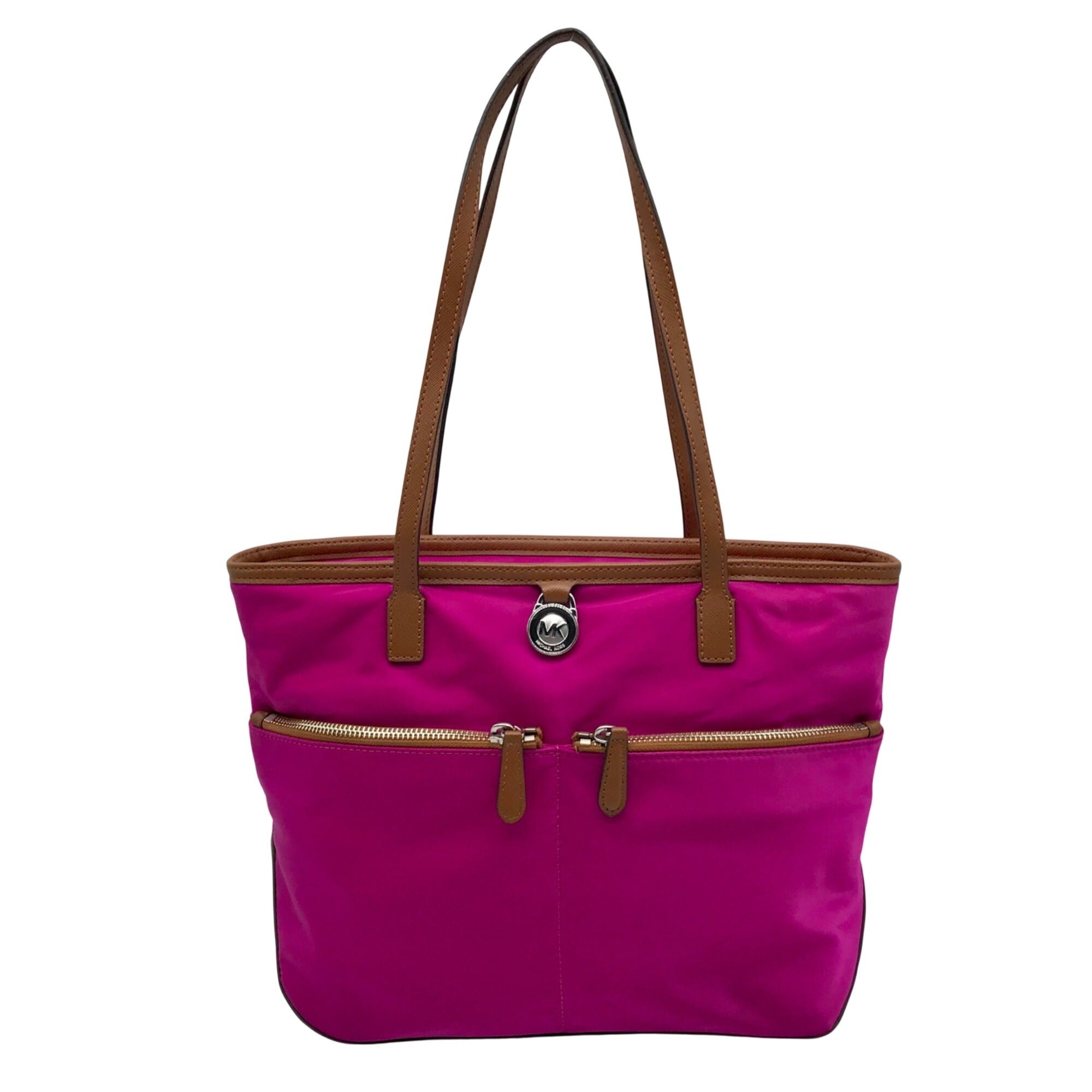 Michael Kors Purple Nylon &amp; Leather Pocket Tote