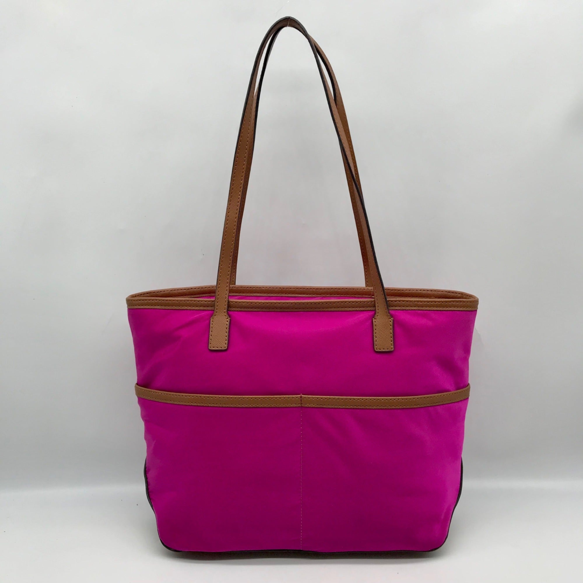 Michael Kors Purple Nylon &amp; Leather Pocket Tote