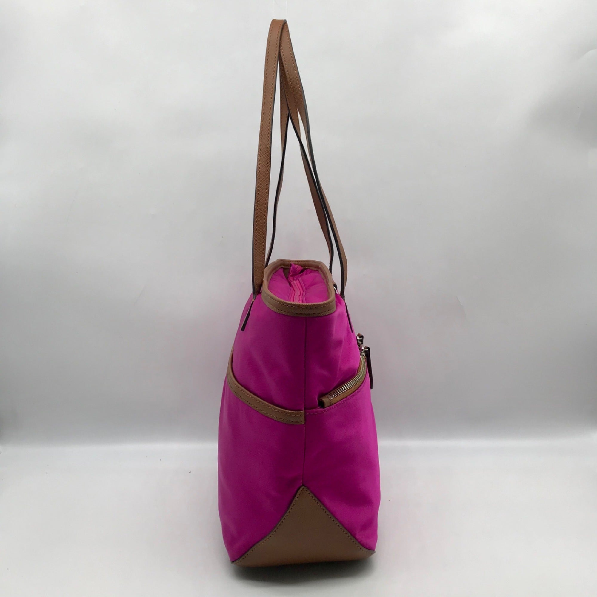 Michael Kors Purple Nylon &amp; Leather Pocket Tote
