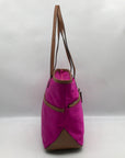 Michael Kors Purple Nylon & Leather Pocket Tote