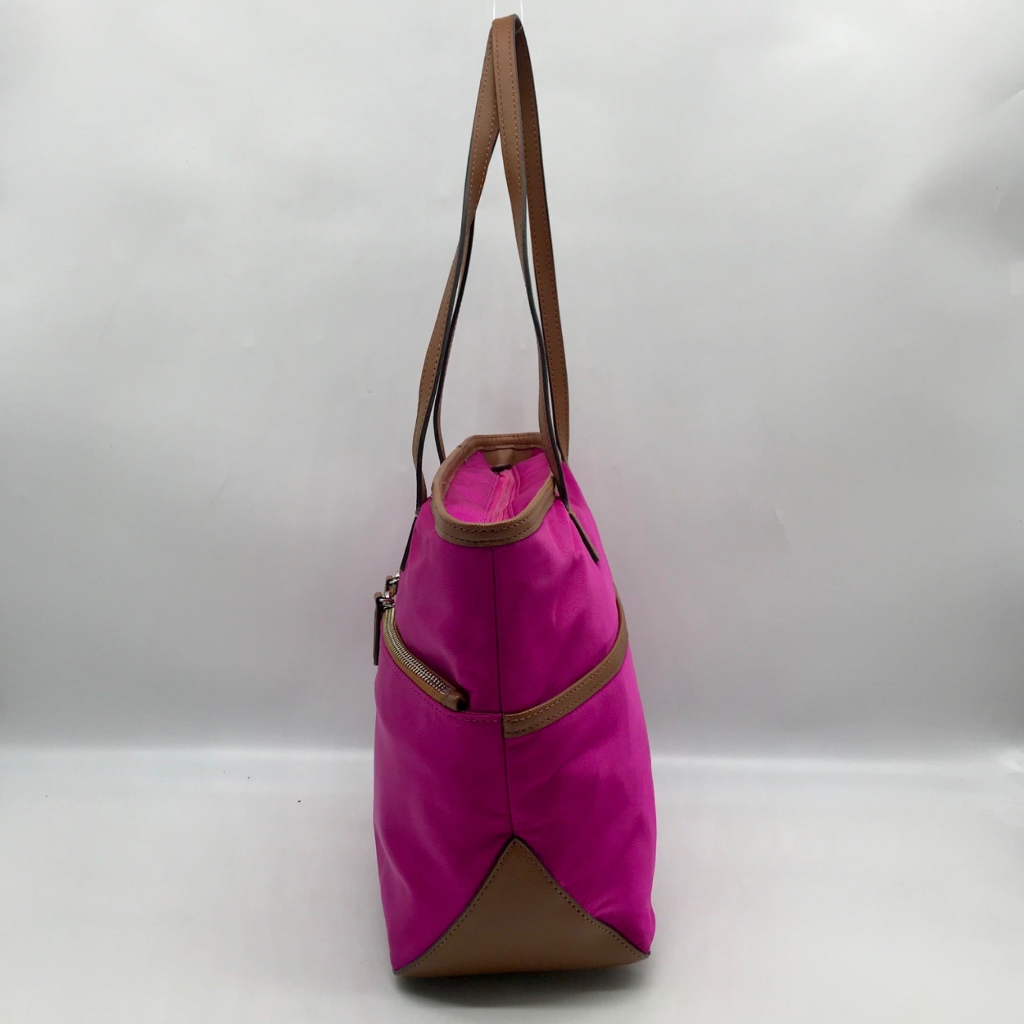 Michael Kors Purple Nylon &amp; Leather Pocket Tote