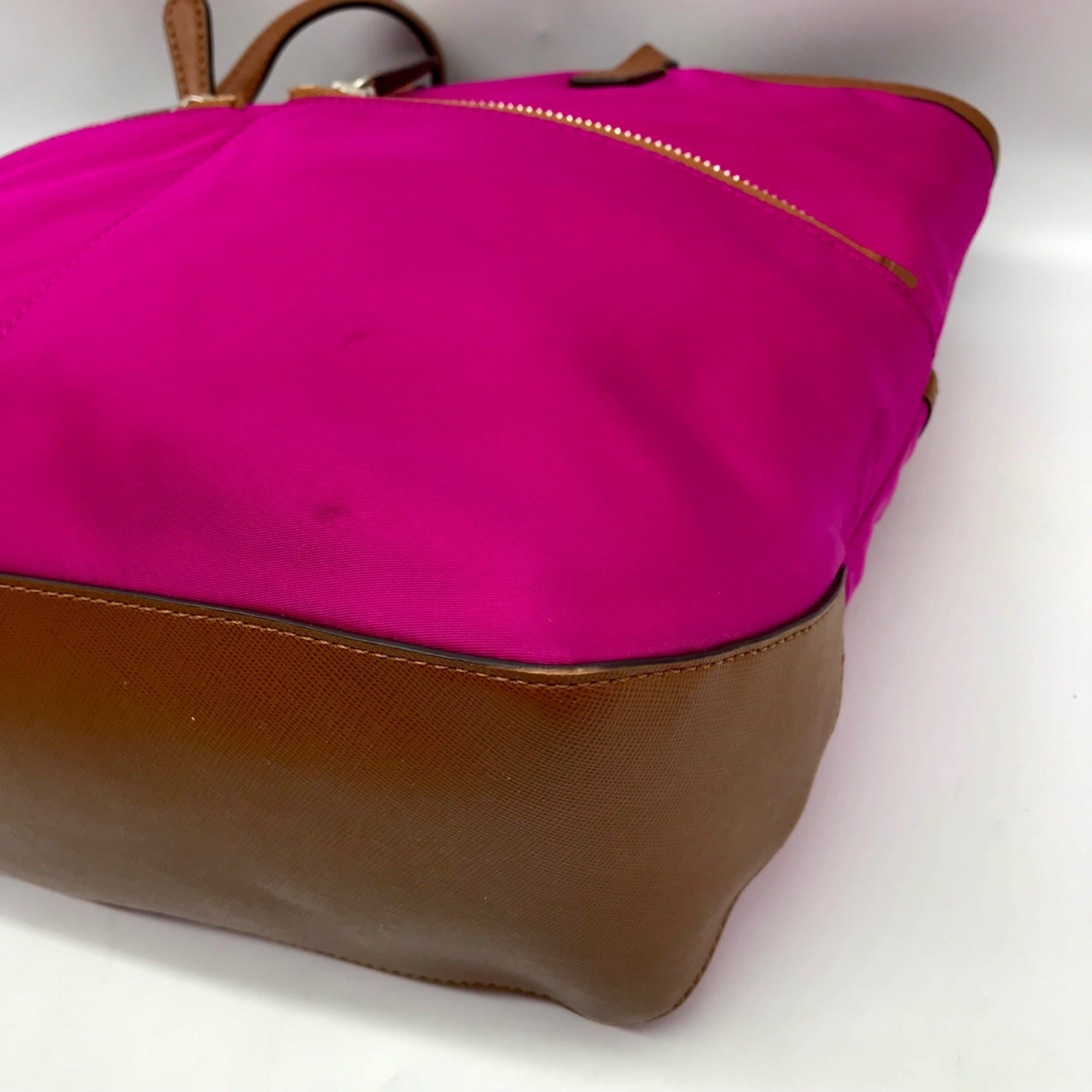 Michael Kors Purple Nylon &amp; Leather Pocket Tote