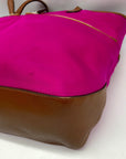 Michael Kors Purple Nylon & Leather Pocket Tote