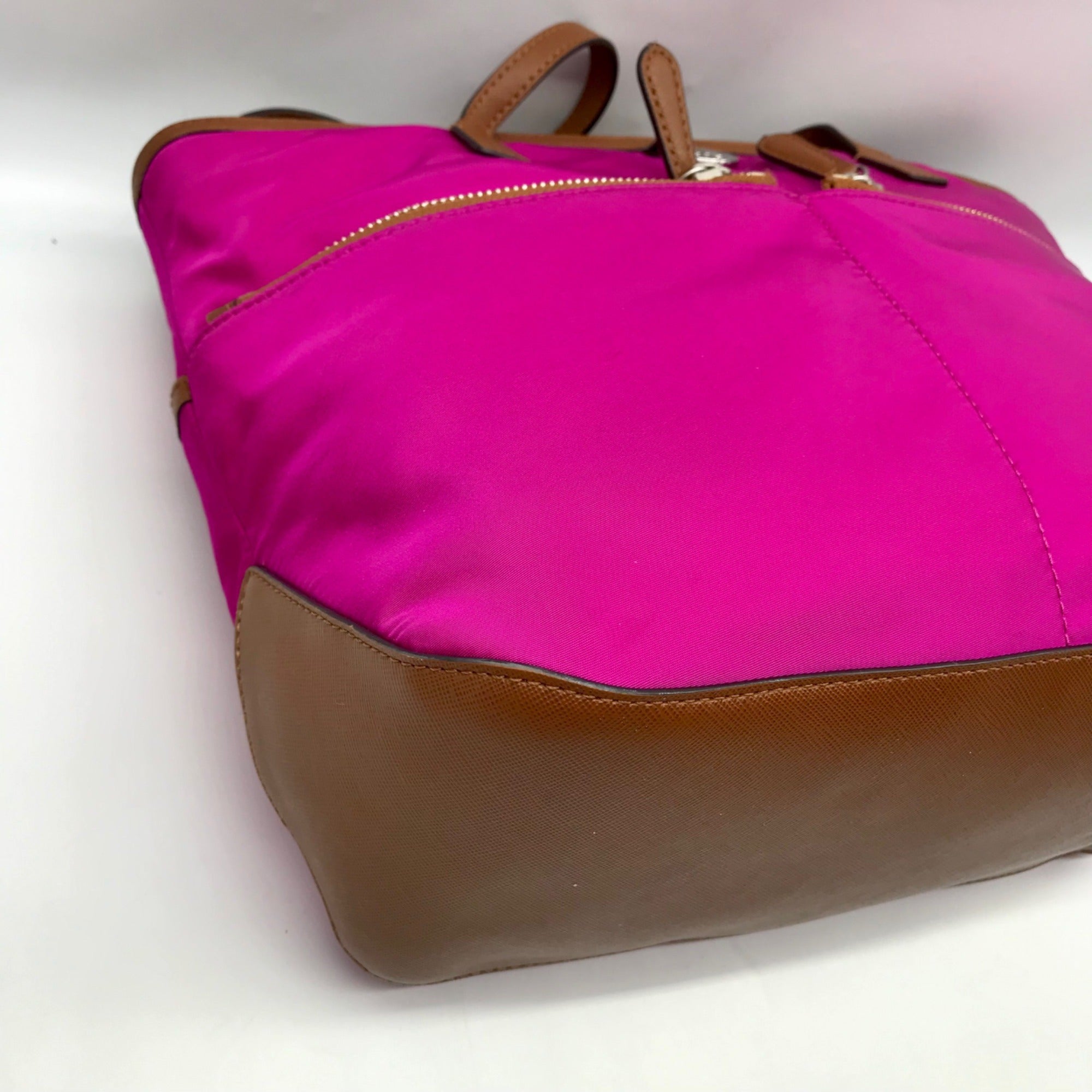 Michael Kors Purple Nylon &amp; Leather Pocket Tote