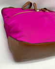 Michael Kors Purple Nylon & Leather Pocket Tote