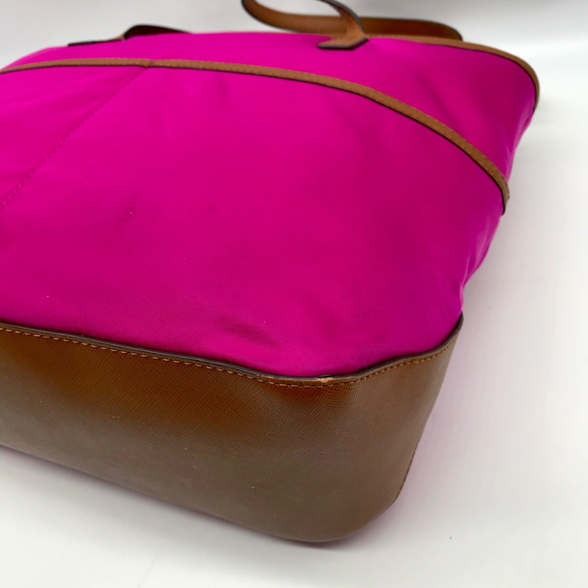 Michael Kors Purple Nylon &amp; Leather Pocket Tote