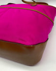 Michael Kors Purple Nylon & Leather Pocket Tote