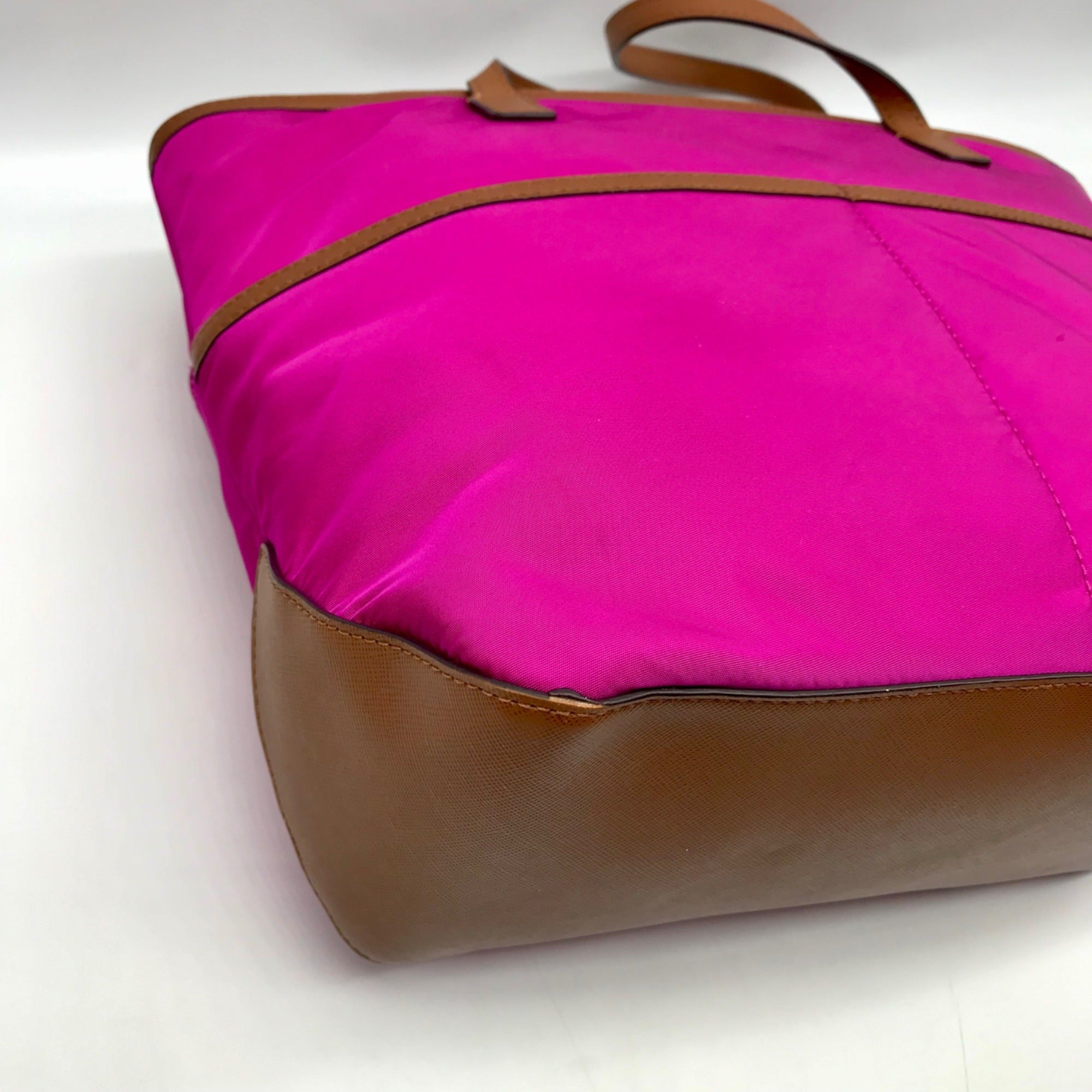 Michael Kors Purple Nylon &amp; Leather Pocket Tote