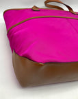 Michael Kors Purple Nylon & Leather Pocket Tote
