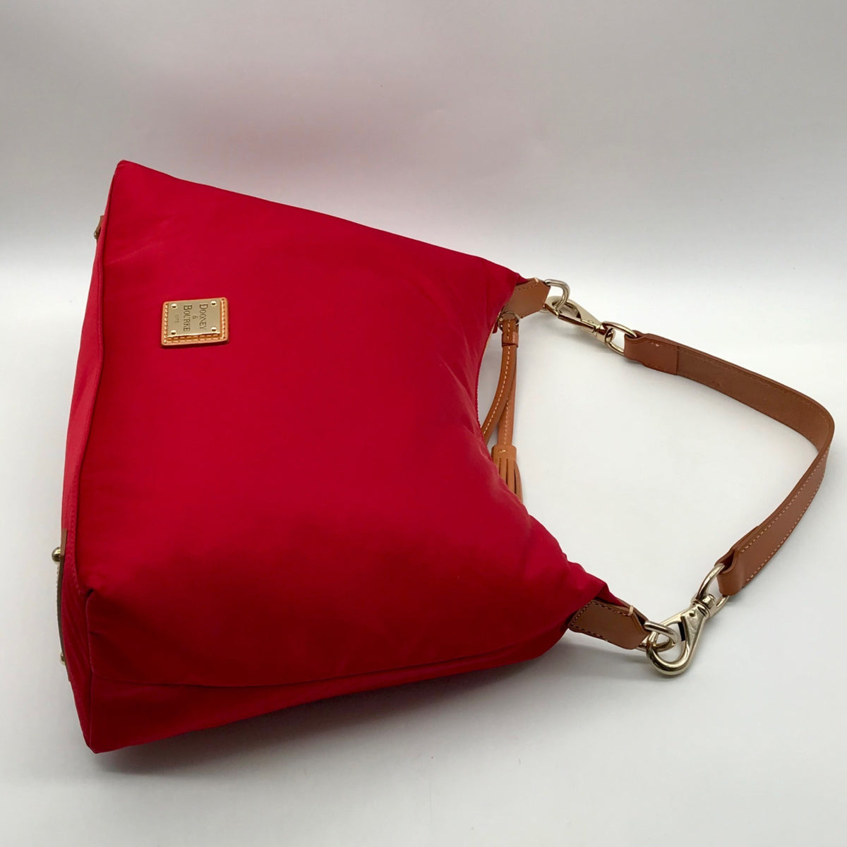 Dooney &amp; Bourke Red Nylon Wayfarer Hobo Bag