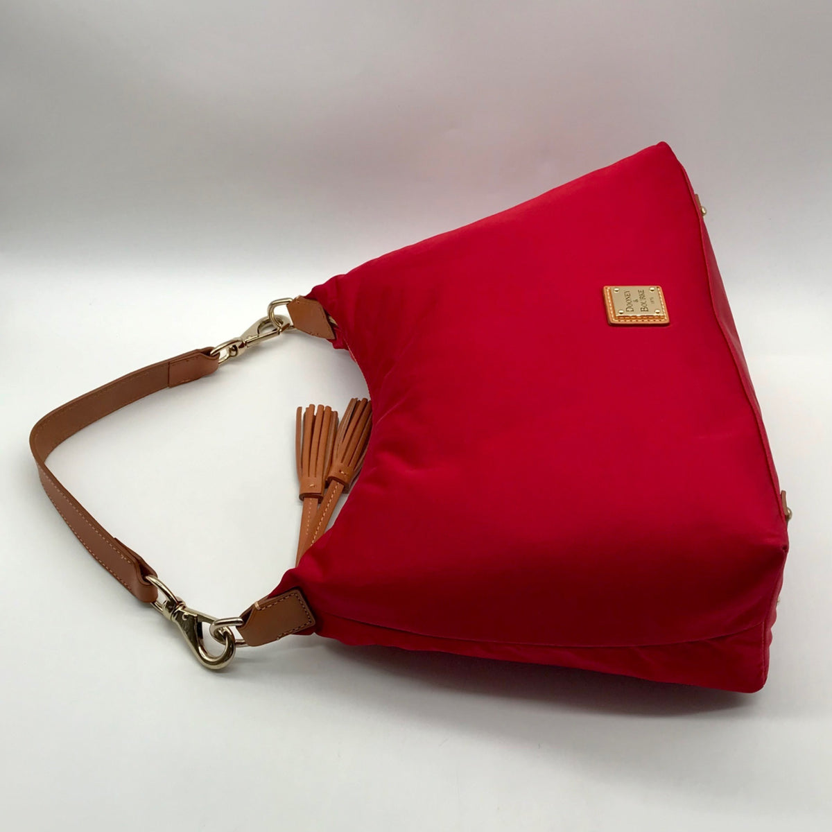 Dooney &amp; Bourke Red Nylon Wayfarer Hobo Bag