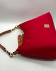 Dooney & Bourke Red Nylon Wayfarer Hobo Bag