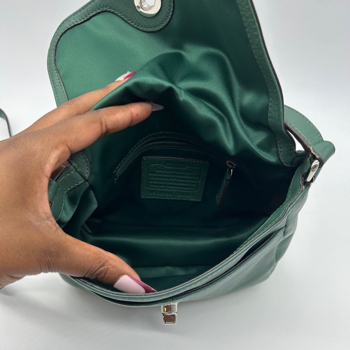 Coach Green Park Leather Turn-Lock Crossbody Bag