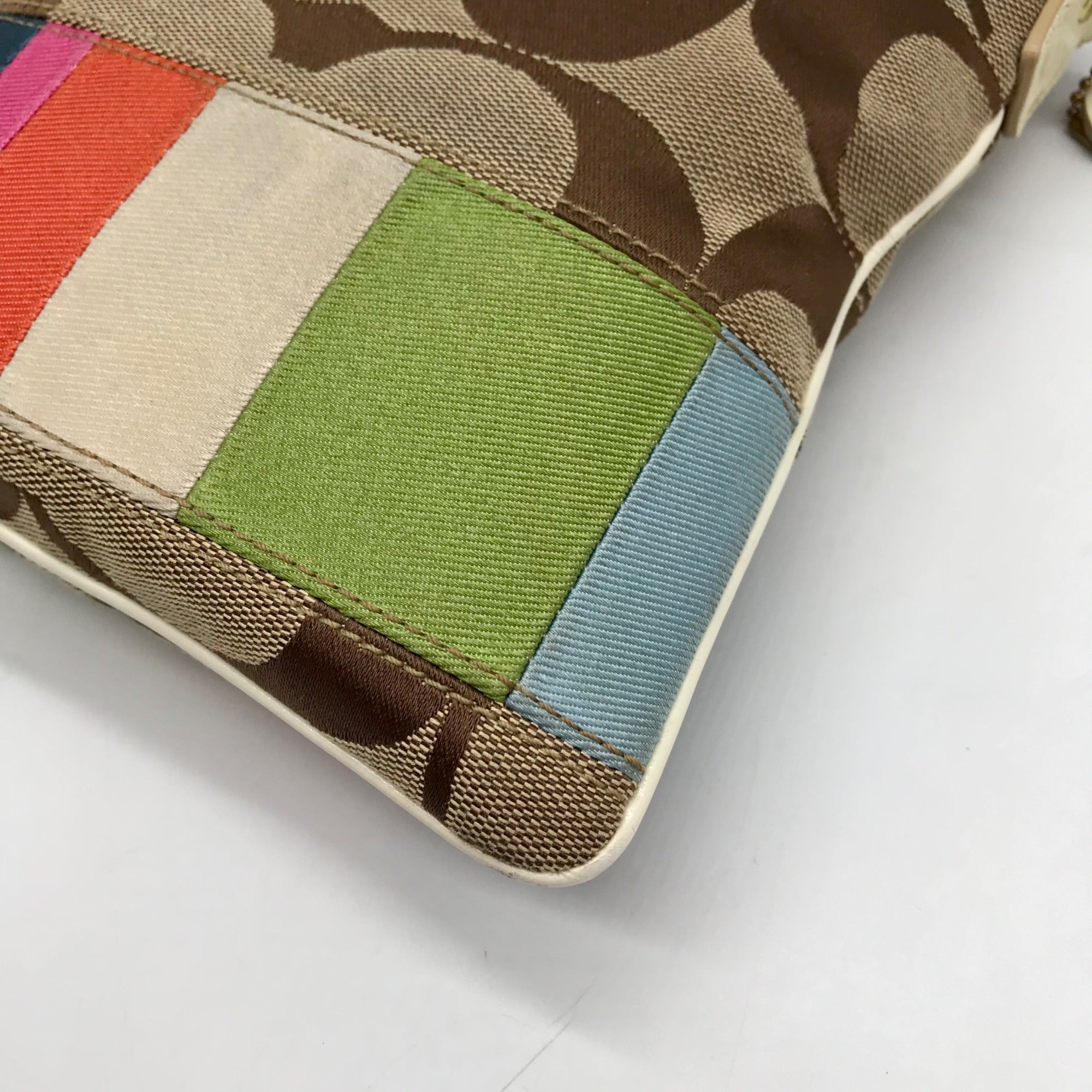 Coach Brown And Multicolor Canvas Crossbody Bag 10864