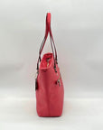 Coach Pink Pebbled Leather Zip Top Tote Bag F57789