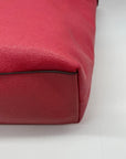 Coach Pink Pebbled Leather Zip Top Tote Bag F57789