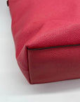 Coach Pink Pebbled Leather Zip Top Tote Bag F57789