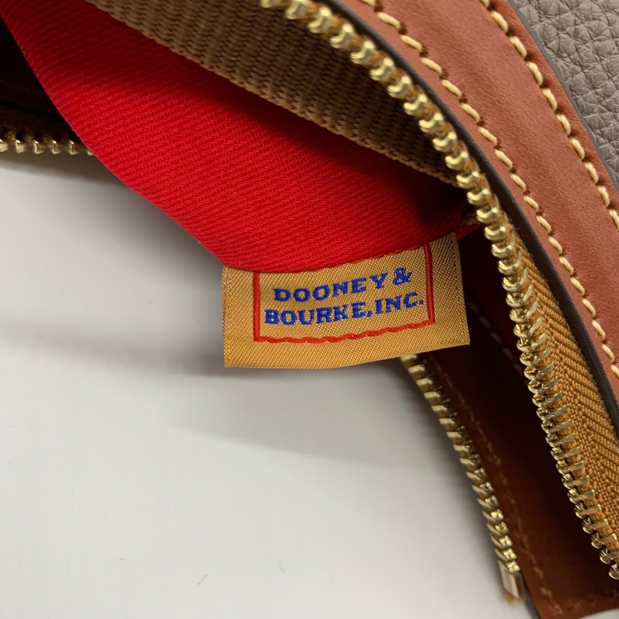 Dooney &amp; Bourke Gray Pebbled Grain Leather Hobo Shoulder Bag