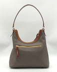 Dooney & Bourke Gray Pebbled Grain Leather Hobo Shoulder Bag