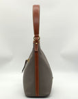 Dooney & Bourke Gray Pebbled Grain Leather Hobo Shoulder Bag