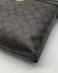 Coach Brown Signature Coated Canvas File Crossbody Bag