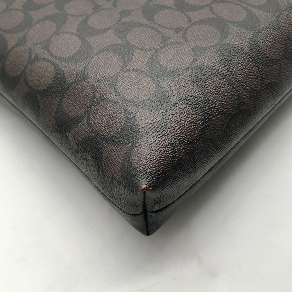 Coach Brown Signature Coated Canvas File Crossbody Bag