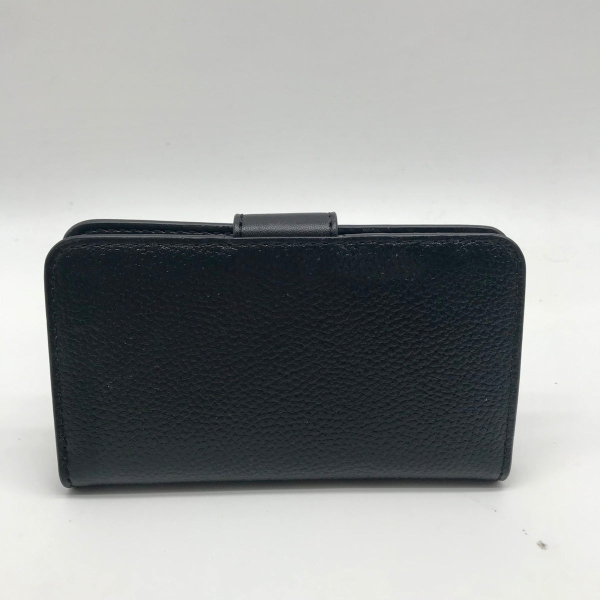 Michael Kors Black Leather Charm Medium Tab Bifold Wallet